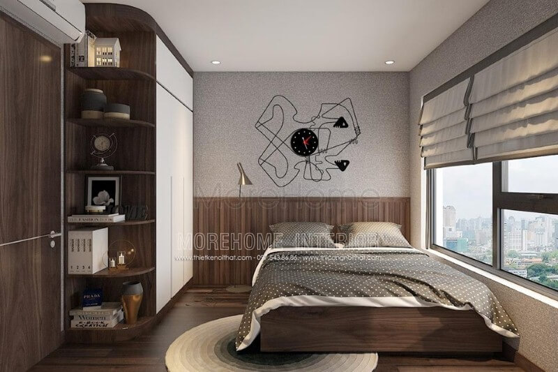 Trang trí cửa sổ lớn cho phòng ngủ hiện đại giúp tăng độ thông thoáng cho cả căn phòng. thiết kế biệt thự