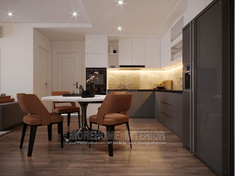 Thiết kế phòng bếp hiện đại sang trọng cho căn hộ chung cư Thiết kế phòng ngủ