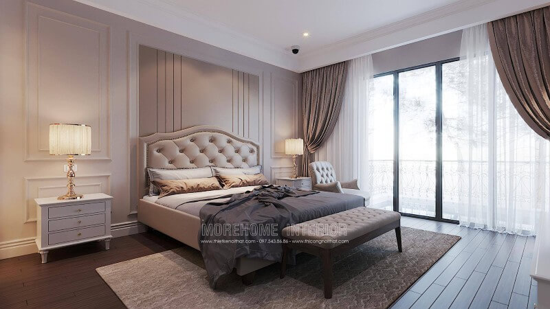 Bố trí nội thất phòng ngủ biệt thự khoa học và tinh tế thiết kế biệt thự