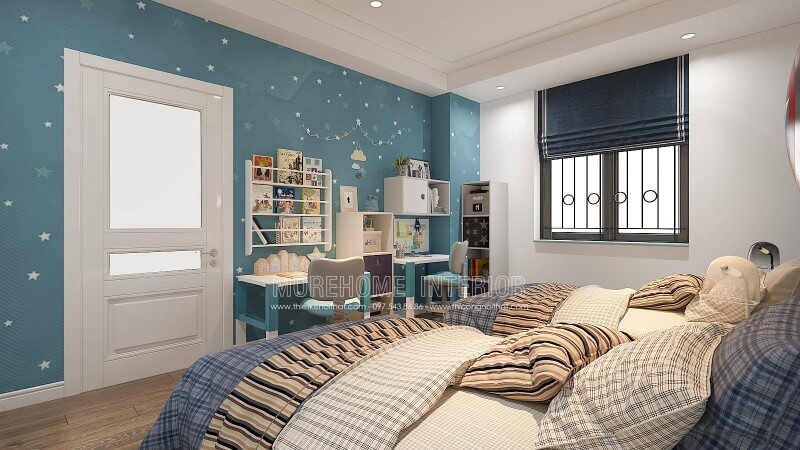 Là bậc phụ huynh, việc giáo dục con ngày càng được chú trọng vì thế mà không gian học của con lại ngày càng được để tâm. Ý tưởng bố trí phòng của 2 cậu con trai với góc học tập đẹp mắt vừa đảm bảo công năng vừa trang trí thú vị có thể sẽ là điểm thu hút kích thích niềm vui thú mỗi khi bắt đầu vào học của con. Thiết kế biệt thự