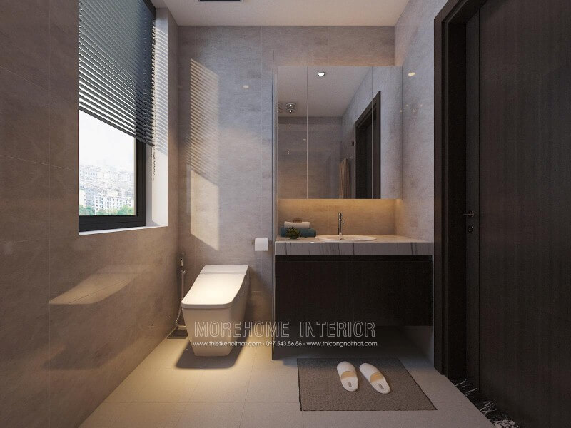 Gương trang trí hình chữ đẹp cho phòng tắm chung cư, biệt thự, nhà phố nhỏ. thiết kế biệt thự