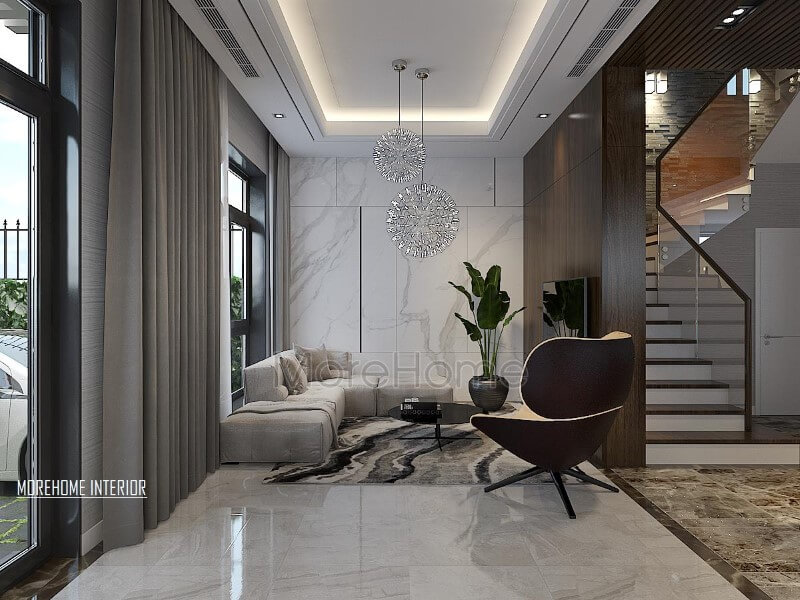 Thiết kế nội thất phòng khách hiện đại, sang trọng cho biệt thự, nhà phố. thiết kế biệt thự