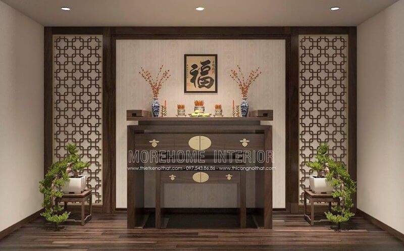 Trang trí nội thất phòng thờ hiện đại đẹp sang trọng cho chung cư cao cấp, nhà phố, biệt thự.