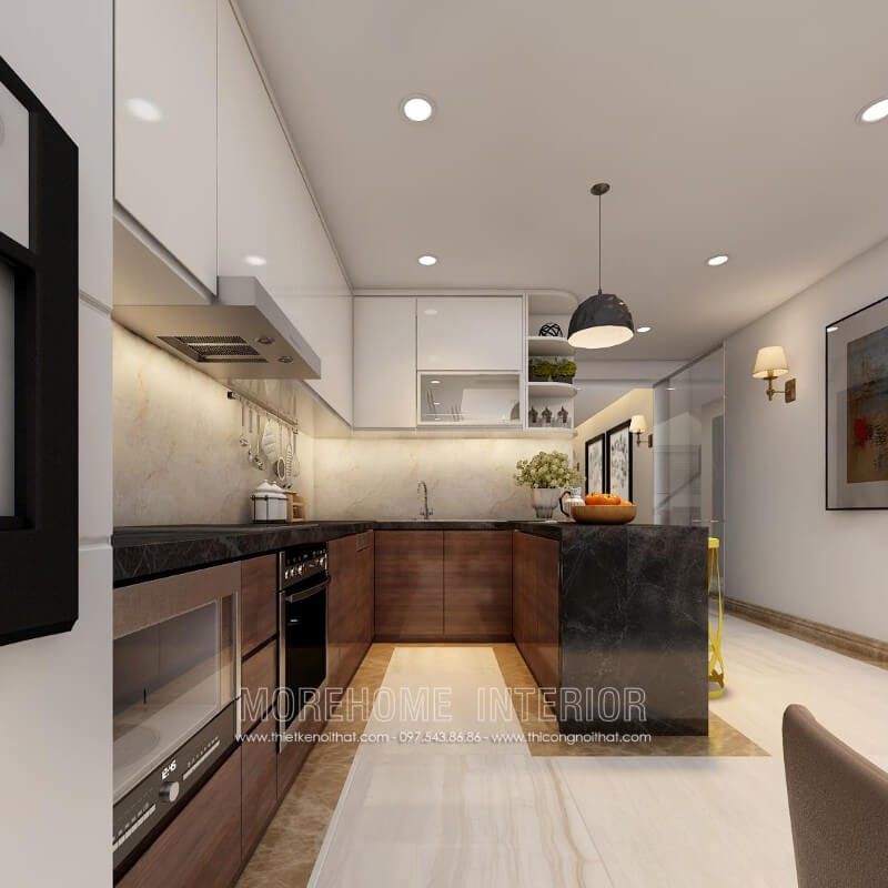 Thiết kế nội thất tủ bếp đẹp tại Tp Hồ Chí Minh phong cách hiện đại
