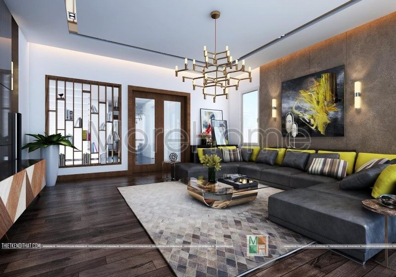 Kính cường lực là yếu tố lấy được ánh sáng tự nhiên cho căn phòng tràn đầy năng lượng