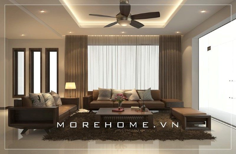 Ấn tượng với mẫu thiết kế phòng khách biệt thự gỗ óc chó hiện đại sang trọng tinh tế và đẳng cấp.