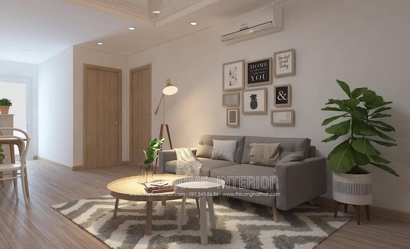 Cửa gỗ phòng khách vân gỗ sáng màu MH14