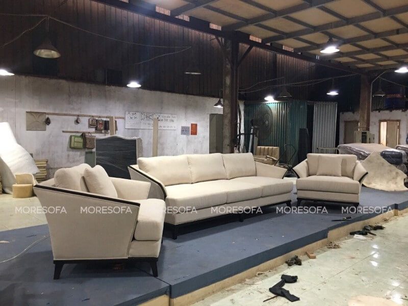 Sofa hiện đại MS-051 với khung gỗ tự nhiên bọc nỉ nhập khẩu đẹp, độc đáo cho phòng khách chung cư, biệt thự, nhà riêng.