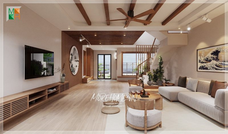Kệ tủ tivi treo tường gỗ óc chó hiện đại trang trí tô điểm thẩm mỹ cho không gian cũng như sự tiện lợi cho không gian